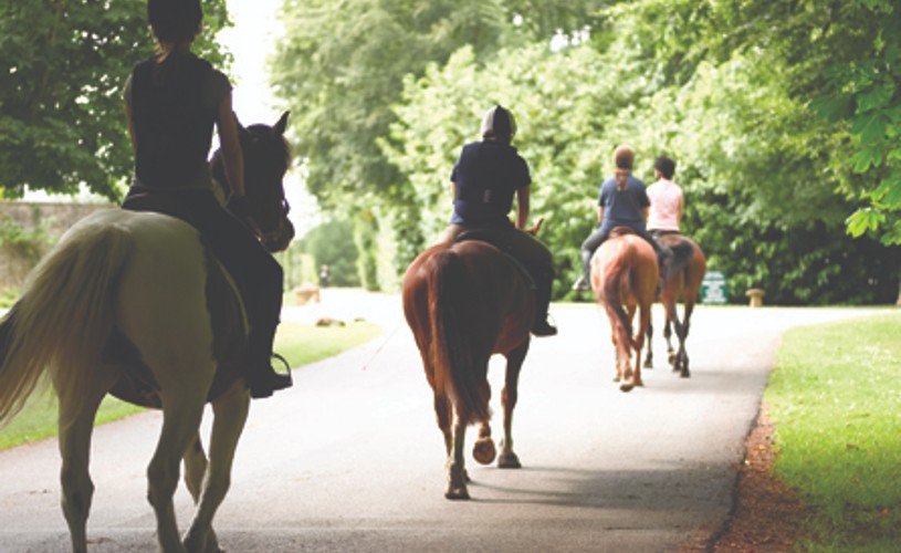 People horseriding at Lucknam Park